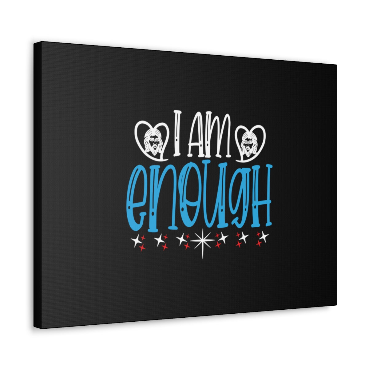 Scripture Walls I Am Enough Blue 2 Corinthians 12:9 Christian Wall Art Bible Verse Print Ready to Hang Unframed-Express Your Love Gifts