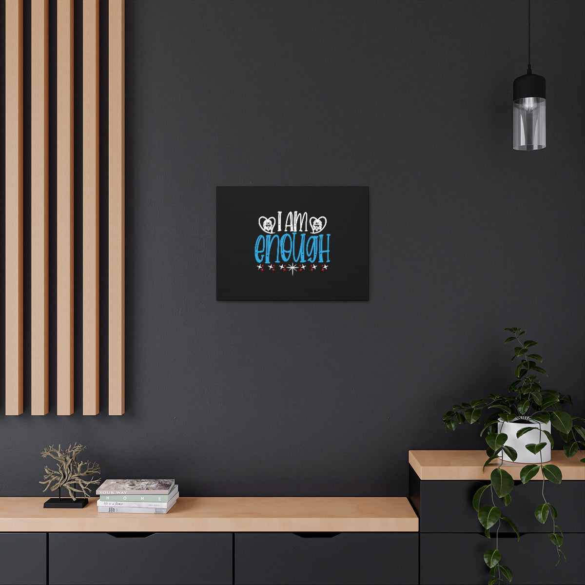 Scripture Walls I Am Enough Blue 2 Corinthians 12:9 Christian Wall Art Bible Verse Print Ready to Hang Unframed-Express Your Love Gifts