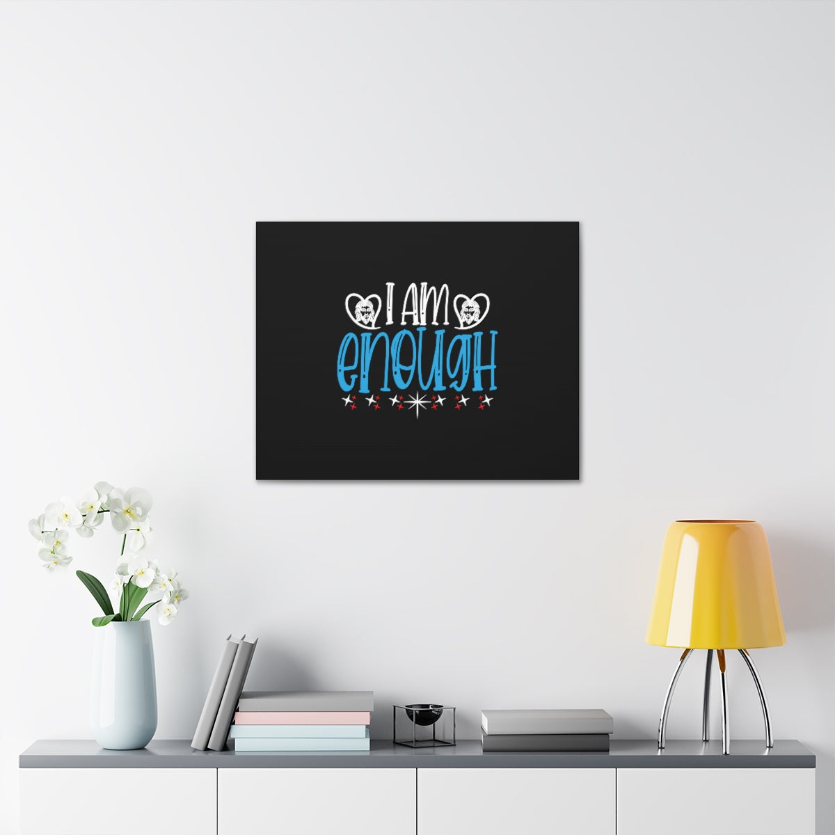 Scripture Walls I Am Enough Blue 2 Corinthians 12:9 Christian Wall Art Bible Verse Print Ready to Hang Unframed-Express Your Love Gifts