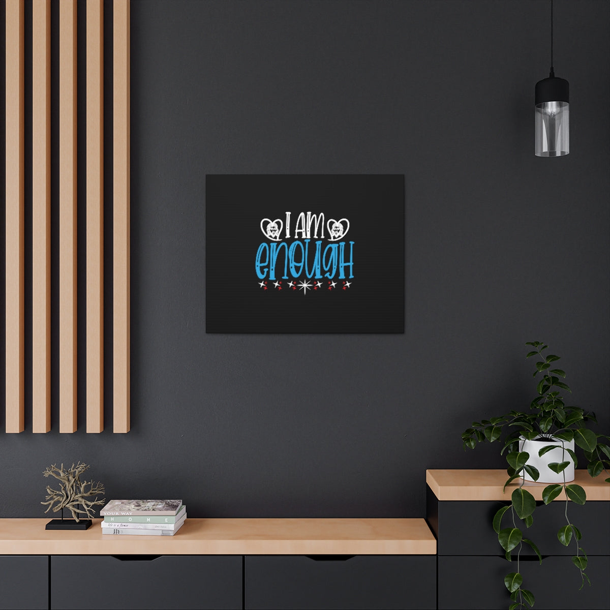 Scripture Walls I Am Enough Blue 2 Corinthians 12:9 Christian Wall Art Bible Verse Print Ready to Hang Unframed-Express Your Love Gifts