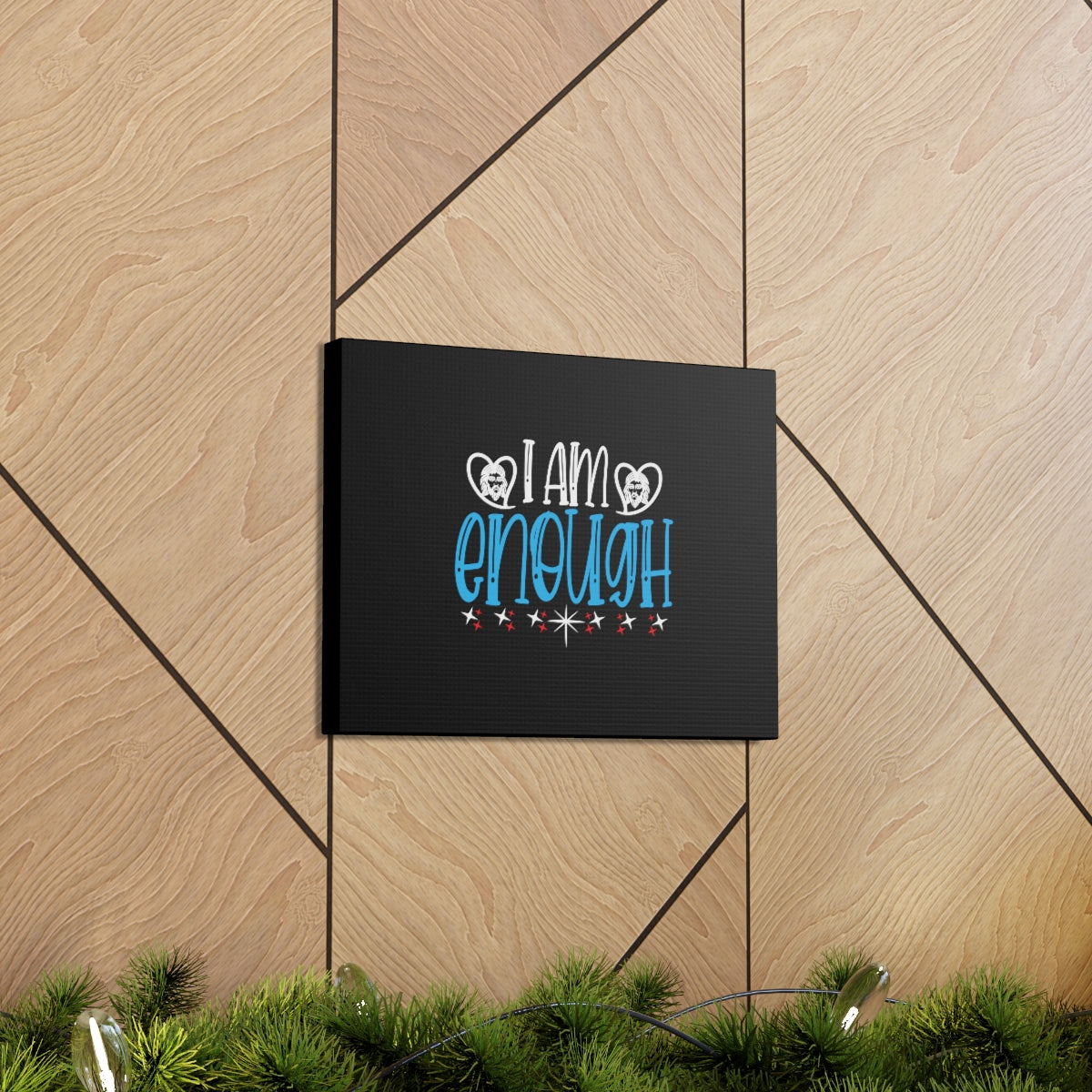 Scripture Walls I Am Enough Blue 2 Corinthians 12:9 Christian Wall Art Bible Verse Print Ready to Hang Unframed-Express Your Love Gifts