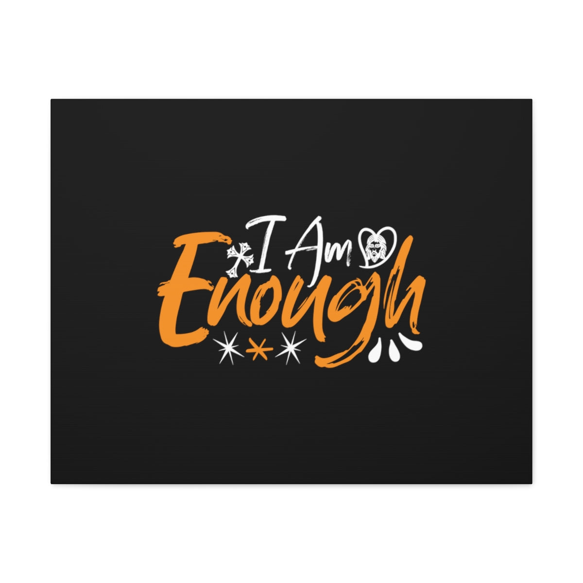 Scripture Walls I Am Enough Orange 2 Corinthians 12:9 Christian Wall Art Bible Verse Print Ready to Hang Unframed-Express Your Love Gifts