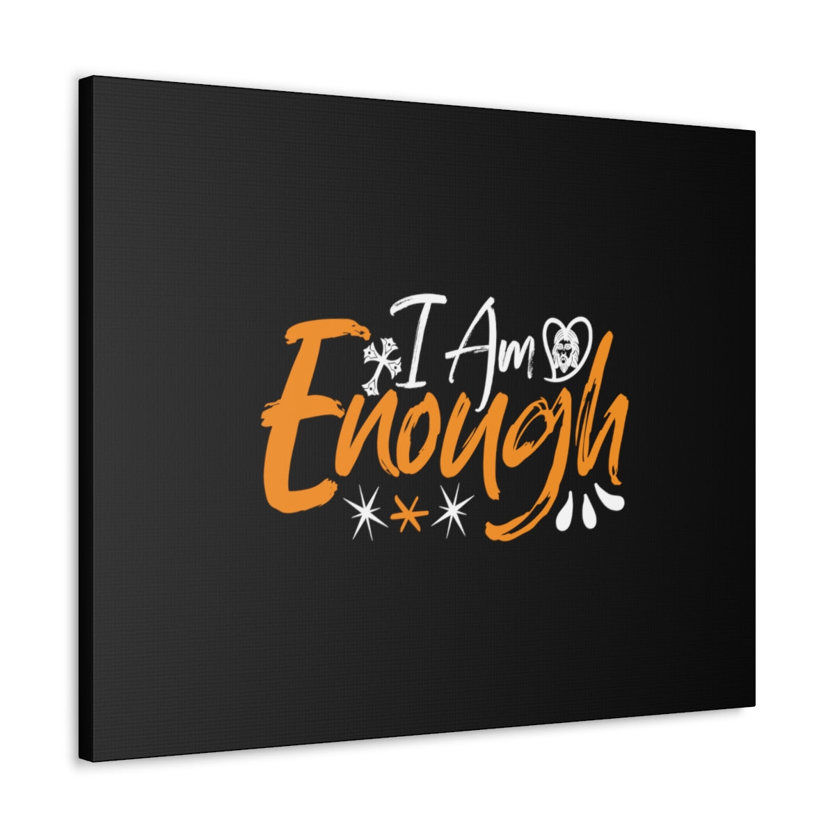 Scripture Walls I Am Enough Orange 2 Corinthians 12:9 Christian Wall Art Bible Verse Print Ready to Hang Unframed-Express Your Love Gifts