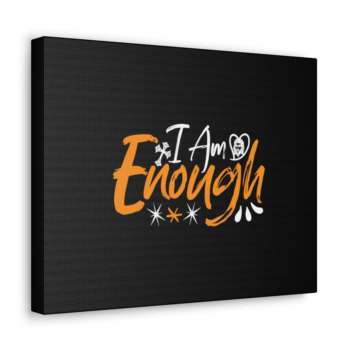 Scripture Walls I Am Enough Orange 2 Corinthians 12:9 Christian Wall Art Bible Verse Print Ready to Hang Unframed-Express Your Love Gifts