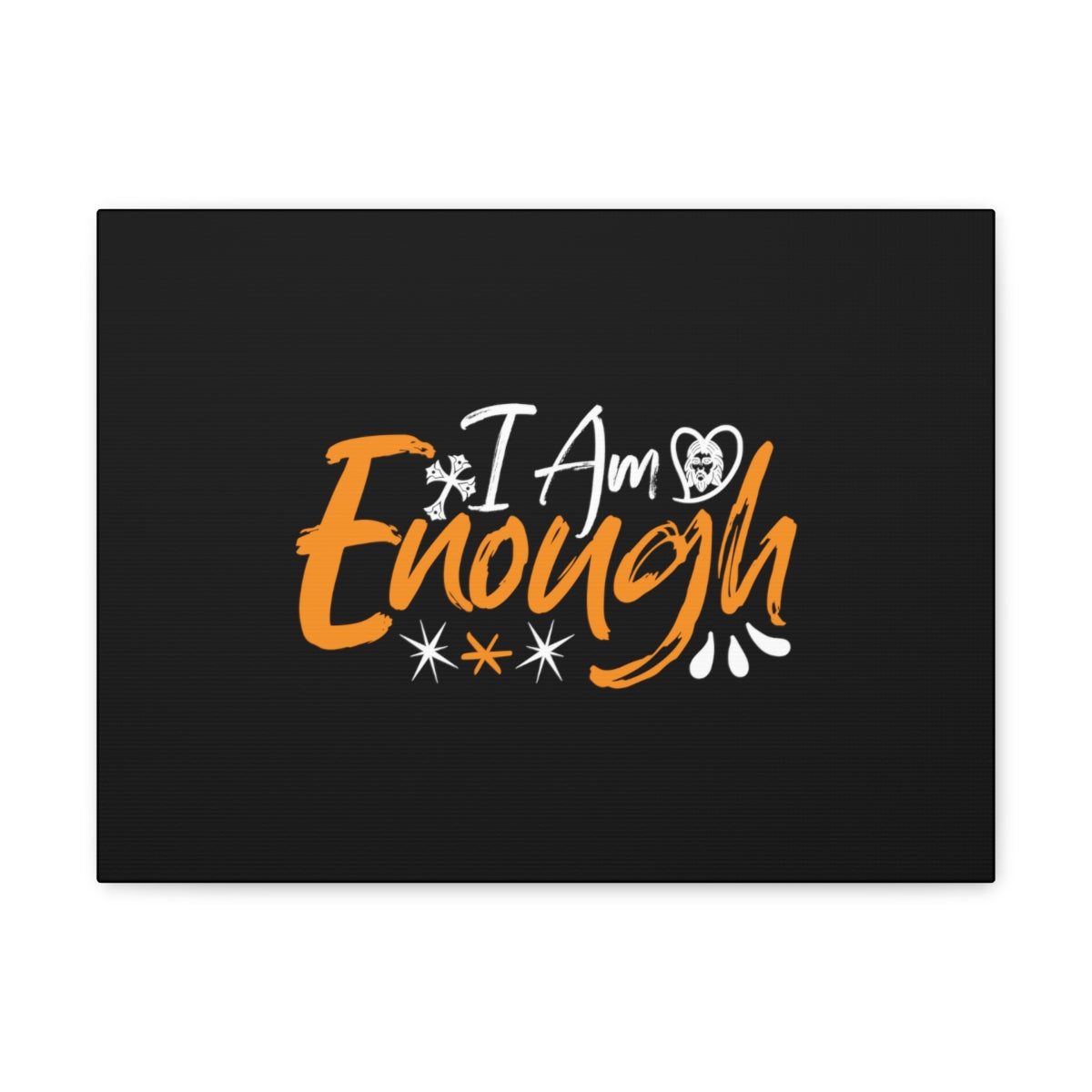 Scripture Walls I Am Enough Orange 2 Corinthians 12:9 Christian Wall Art Bible Verse Print Ready to Hang Unframed-Express Your Love Gifts
