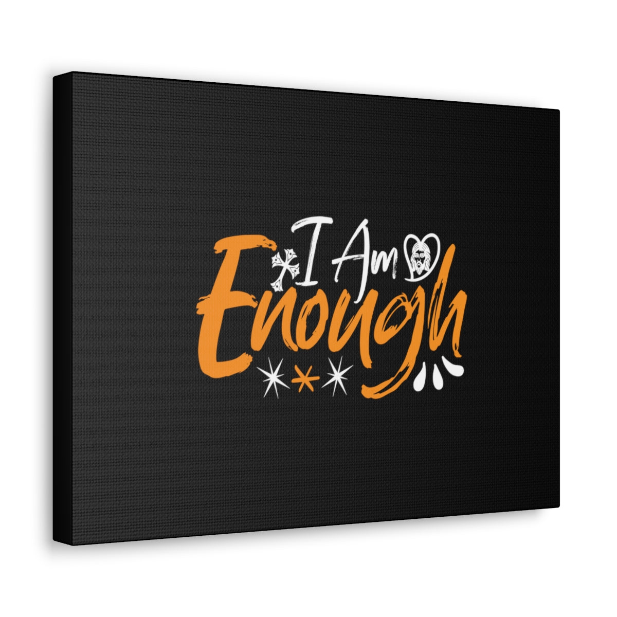 Scripture Walls I Am Enough Orange 2 Corinthians 12:9 Christian Wall Art Bible Verse Print Ready to Hang Unframed-Express Your Love Gifts