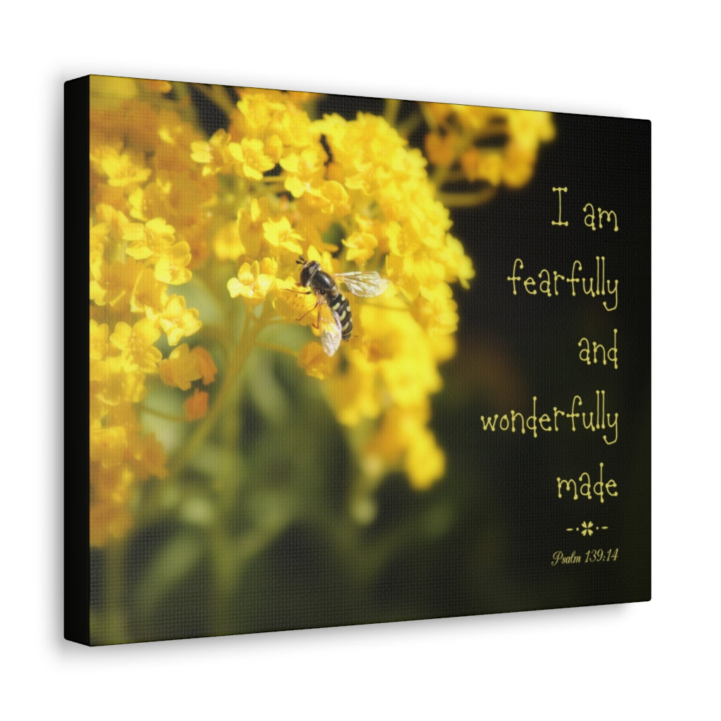 Scripture Walls I Am Fearfully Psalm 139:14 Bible Verse Canvas Christian Wall Art Ready to Hang Unframed-Express Your Love Gifts
