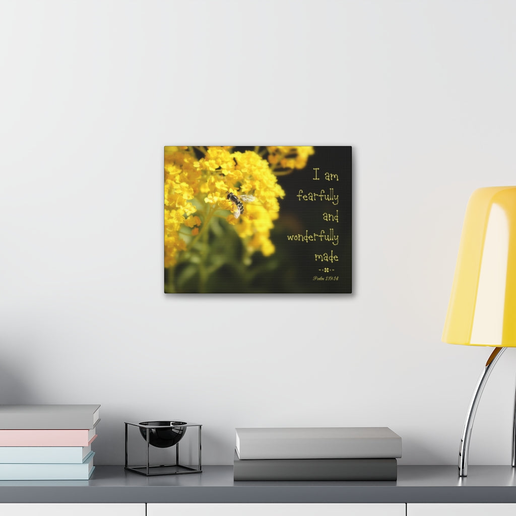 Scripture Walls I Am Fearfully Psalm 139:14 Bible Verse Canvas Christian Wall Art Ready to Hang Unframed-Express Your Love Gifts