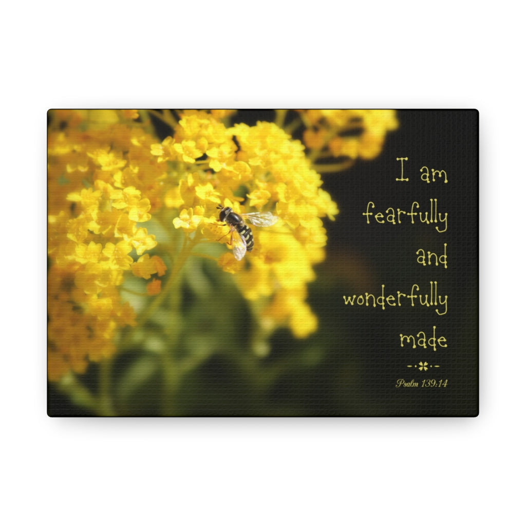 Scripture Walls I Am Fearfully Psalm 139:14 Bible Verse Canvas Christian Wall Art Ready to Hang Unframed-Express Your Love Gifts