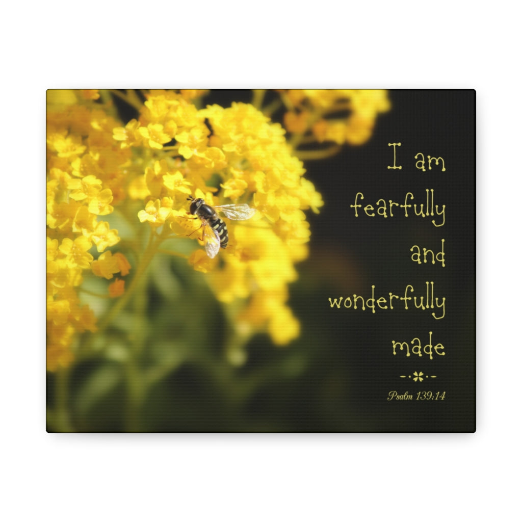 Scripture Walls I Am Fearfully Psalm 139:14 Bible Verse Canvas Christian Wall Art Ready to Hang Unframed-Express Your Love Gifts