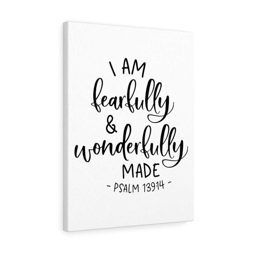 Scripture Walls I Am Fearfully Psalm 139:14 Bible Verse Canvas Christian Wall Art Ready to Hang Unframed-Express Your Love Gifts