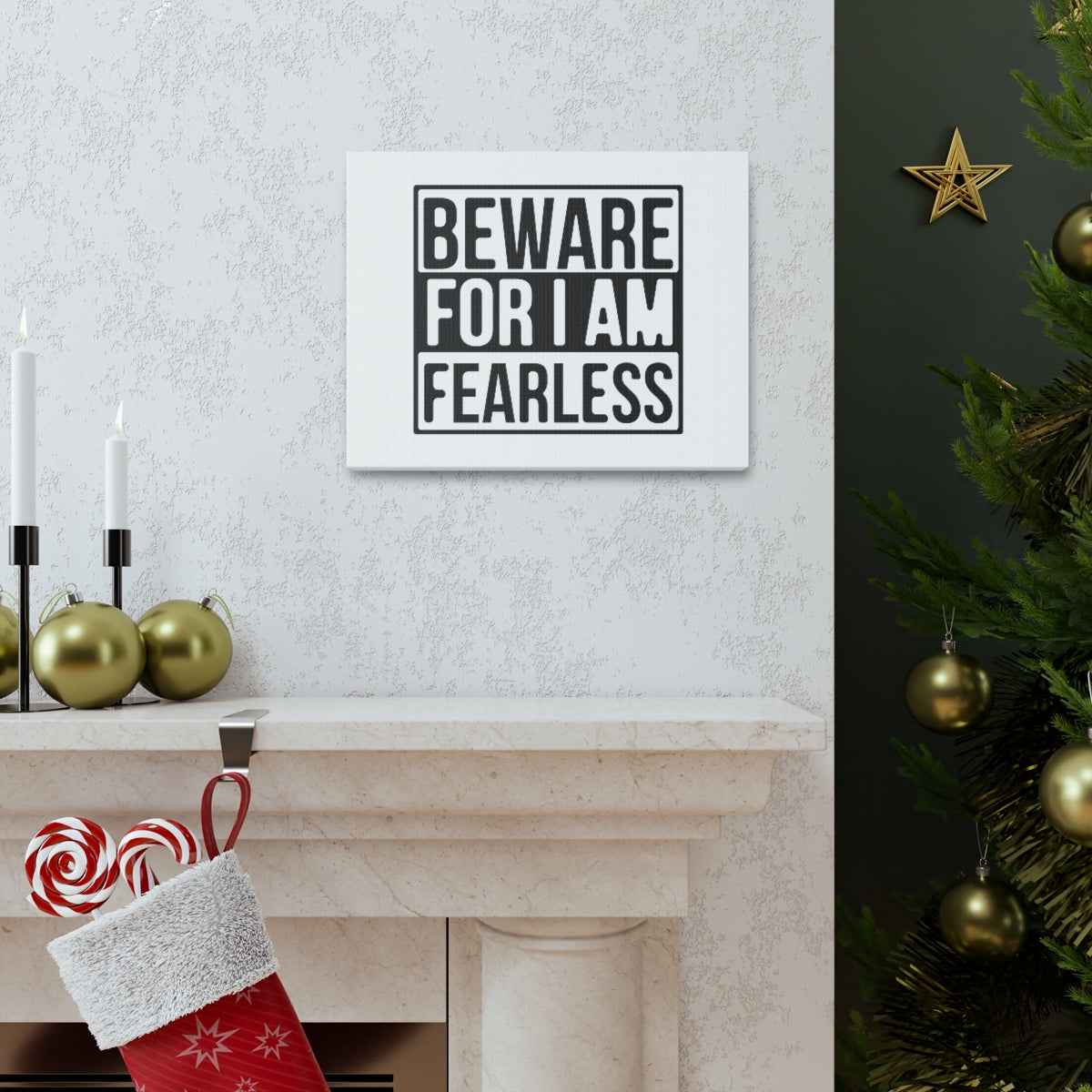 Scripture Walls I Am Fearless Jeremiah 1:8 Christian Wall Art Print Ready to Hang Unframed-Express Your Love Gifts