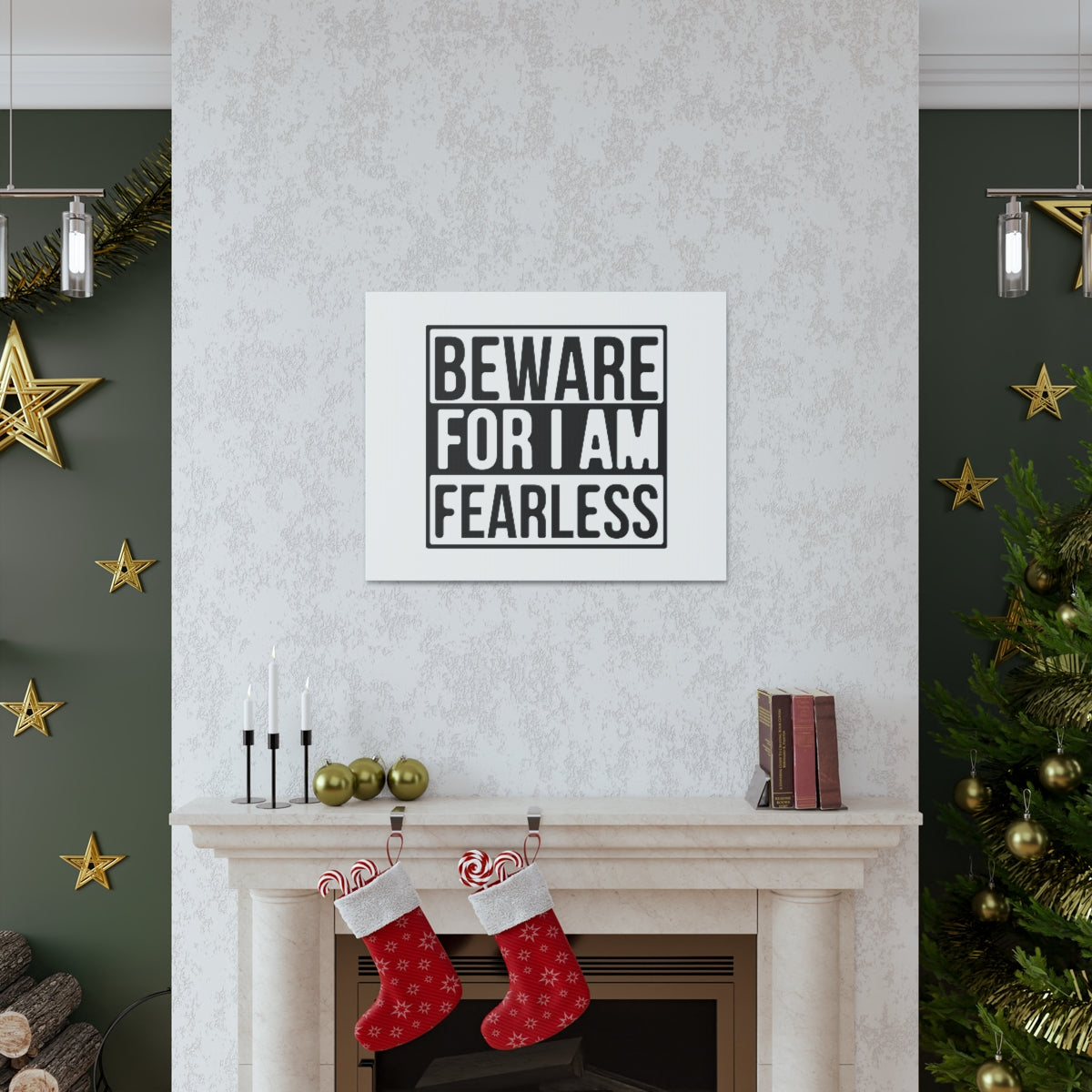 Scripture Walls I Am Fearless Jeremiah 1:8 Christian Wall Art Print Ready to Hang Unframed-Express Your Love Gifts