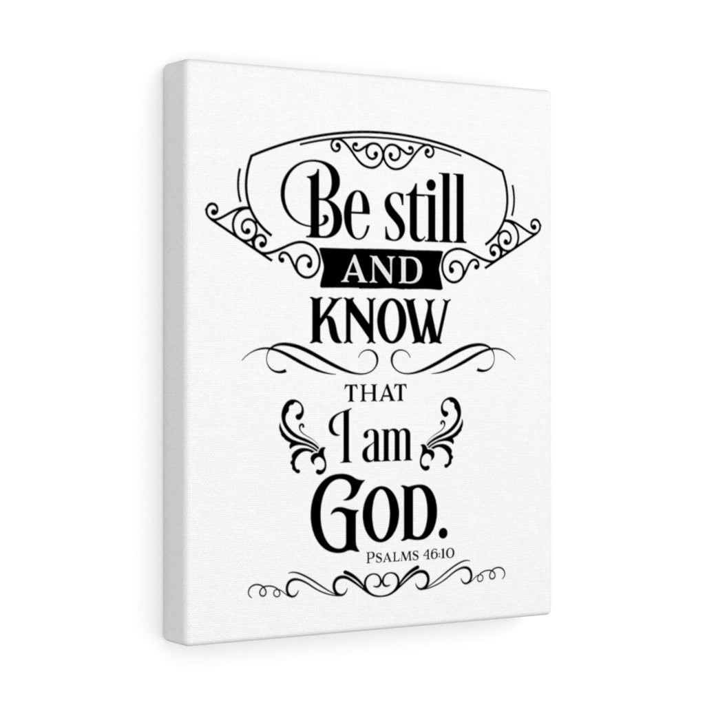 Scripture Walls I Am God Psalm 46:10 Bible Verse Canvas Christian Wall Art Ready to Hang Unframed-Express Your Love Gifts