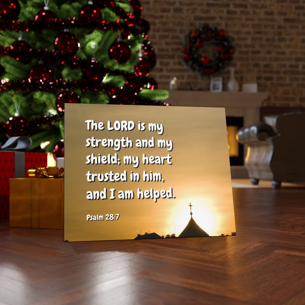 Scripture Walls I Am Helped Psalm 28:7 Bible Verse Canvas Christian Wall Art Ready to Hang Unframed-Express Your Love Gifts