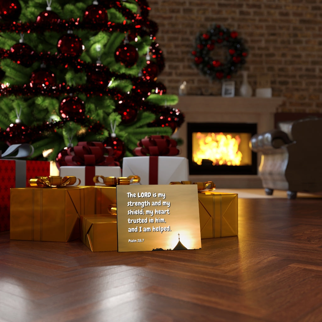 Scripture Walls I Am Helped Psalm 28:7 Bible Verse Canvas Christian Wall Art Ready to Hang Unframed-Express Your Love Gifts