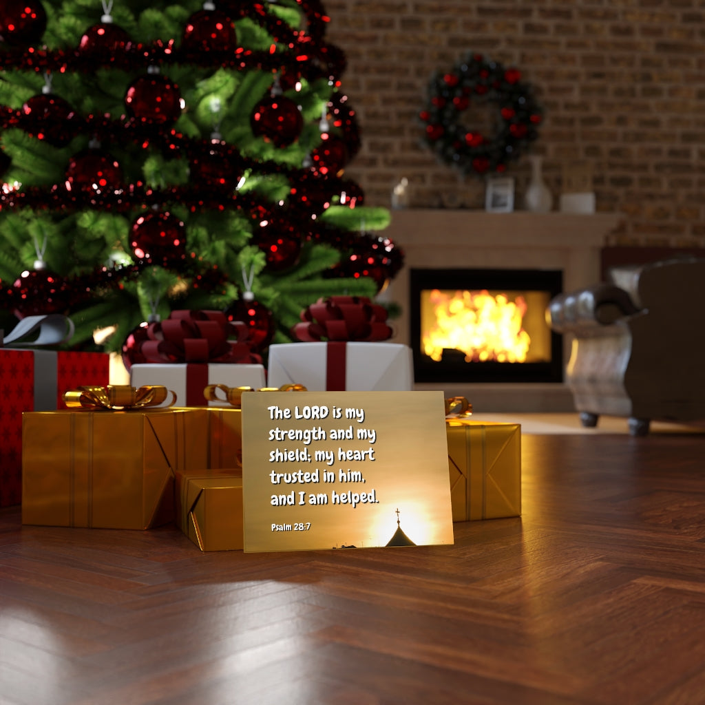 Scripture Walls I Am Helped Psalm 28:7 Bible Verse Canvas Christian Wall Art Ready to Hang Unframed-Express Your Love Gifts