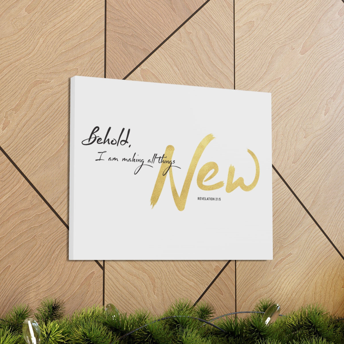 Scripture Walls I Am Making All Things New Revelation 21:5 Bible Verse Canvas Christian Wall Art Ready to Hang Unframed-Express Your Love Gifts