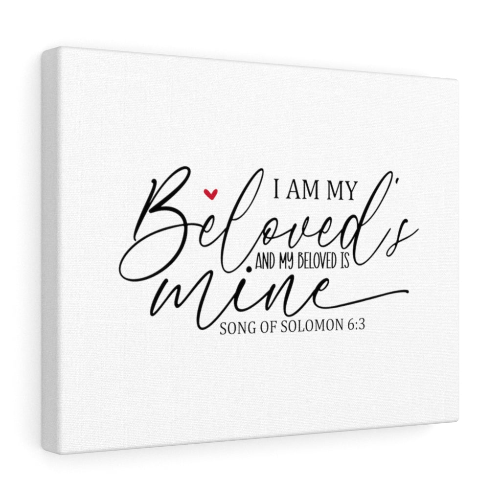 Scripture Walls I Am My Beloved Song Of Solomon 6:3 Bible Verse Canvas Christian Wall Art Ready to Hang Unframed-Express Your Love Gifts