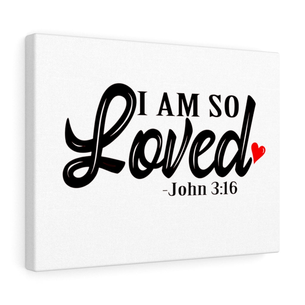 Scripture Walls I Am So Loved John 3:16 Bible Verse Canvas Christian Wall Art Ready to Hang Unframed-Express Your Love Gifts
