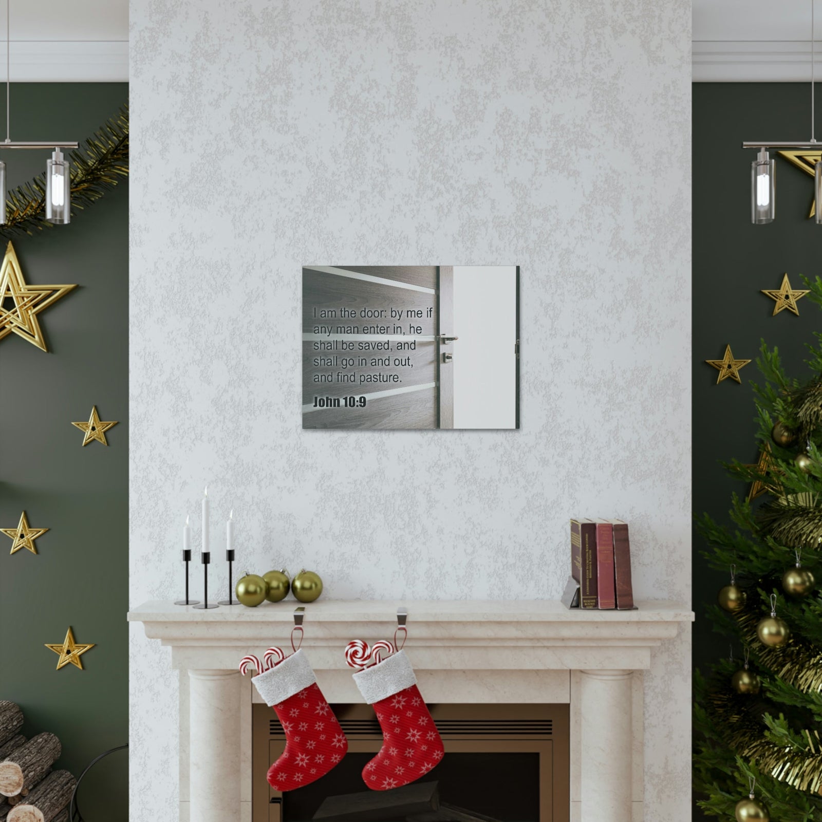 Scripture Walls I Am The Door John 10:9 Bible Verse Canvas Christian Wall Art Ready to Hang Unframed-Express Your Love Gifts