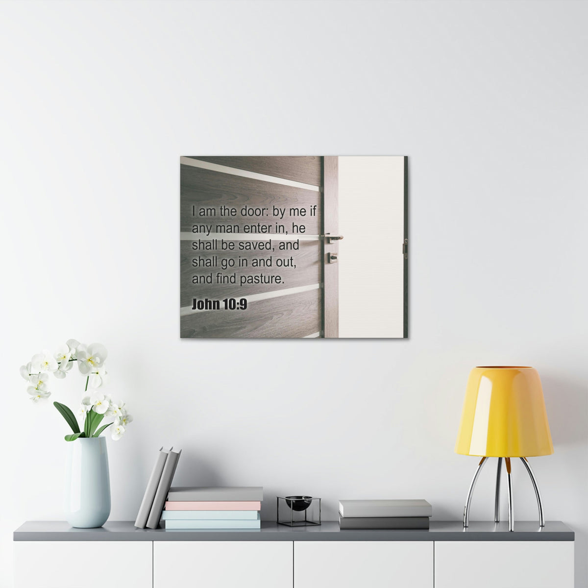 Scripture Walls I Am The Door John 10:9 Bible Verse Canvas Christian Wall Art Ready to Hang Unframed-Express Your Love Gifts