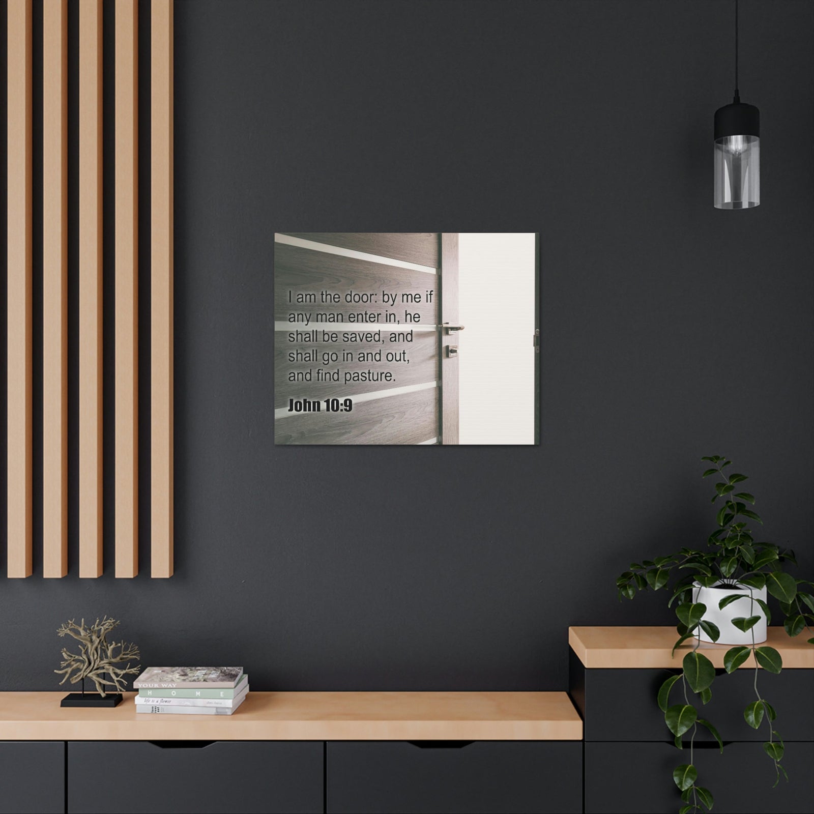 Scripture Walls I Am The Door John 10:9 Bible Verse Canvas Christian Wall Art Ready to Hang Unframed-Express Your Love Gifts