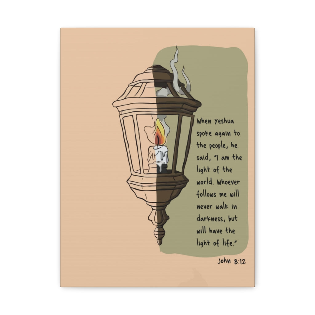 Scripture Walls I Am The Light John 8:12 Bible Verse Canvas Christian Wall Art Ready to Hang Unframed-Express Your Love Gifts