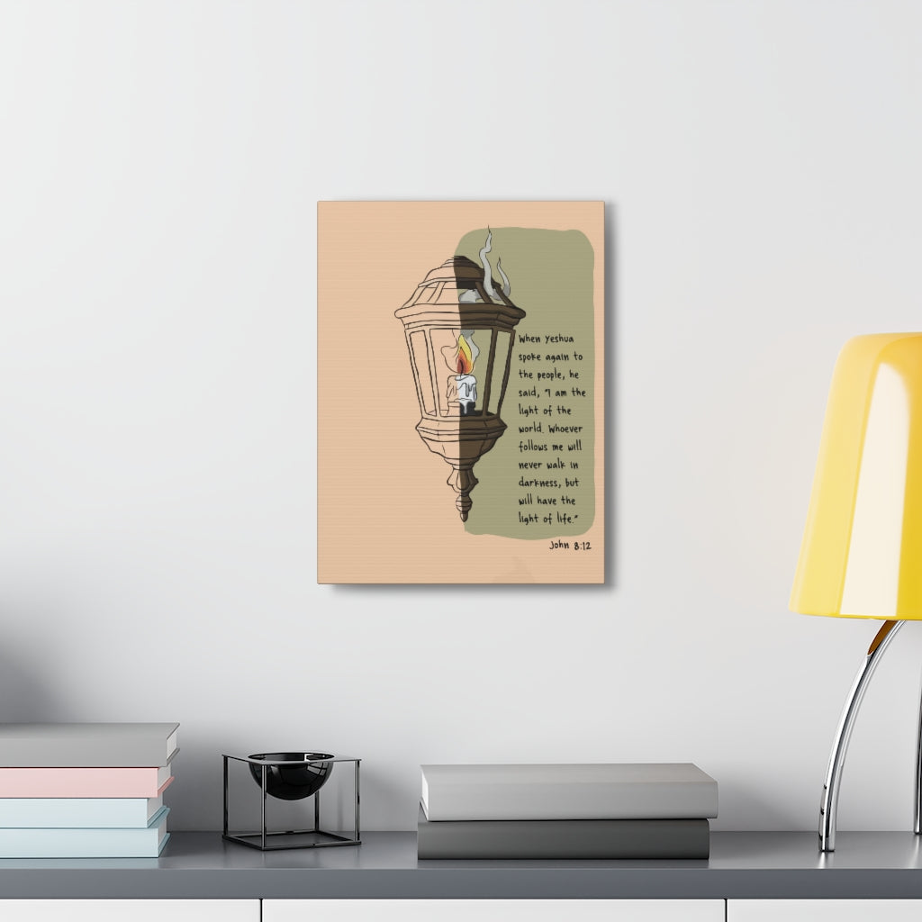 Scripture Walls I Am The Light John 8:12 Bible Verse Canvas Christian Wall Art Ready to Hang Unframed-Express Your Love Gifts