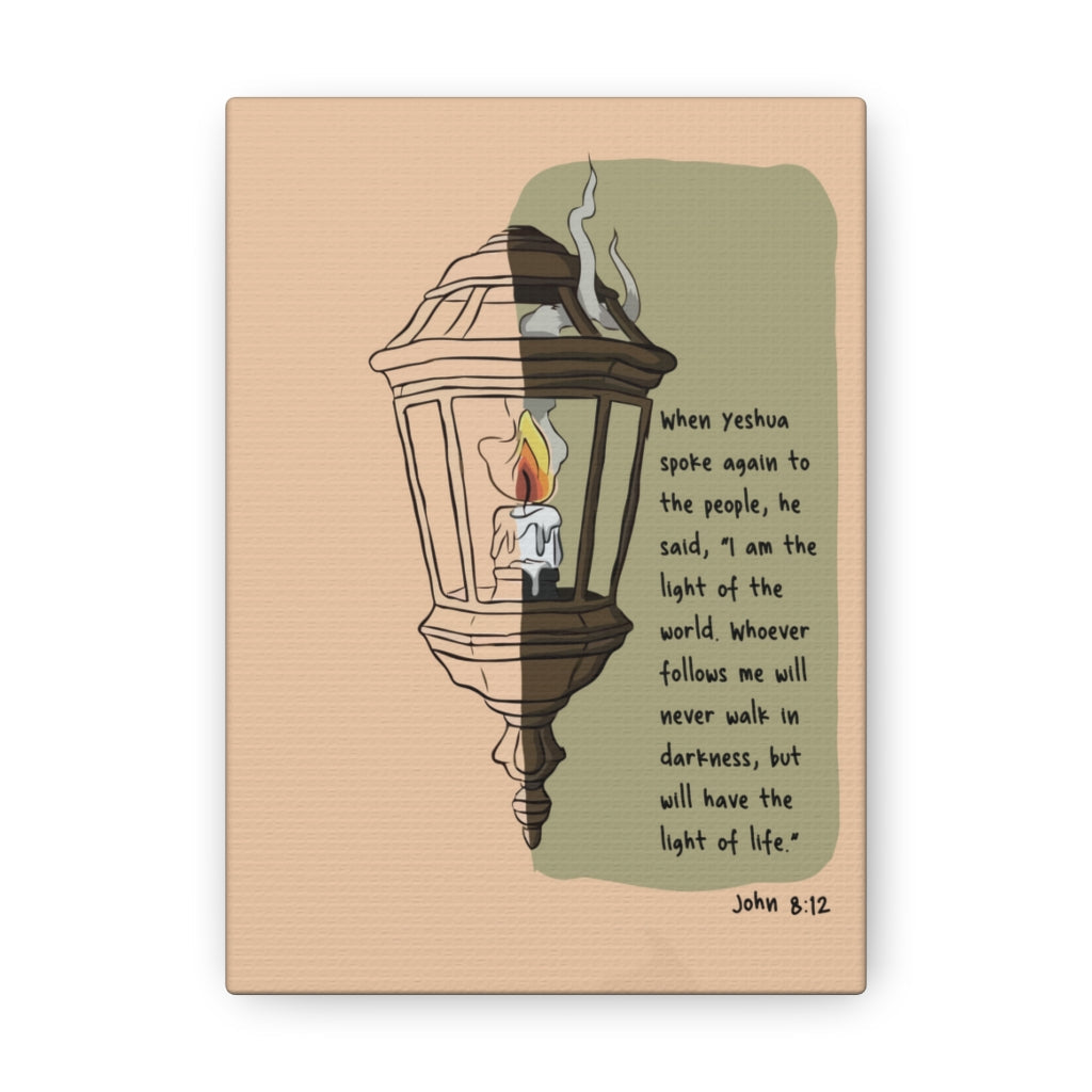 Scripture Walls I Am The Light John 8:12 Bible Verse Canvas Christian Wall Art Ready to Hang Unframed-Express Your Love Gifts
