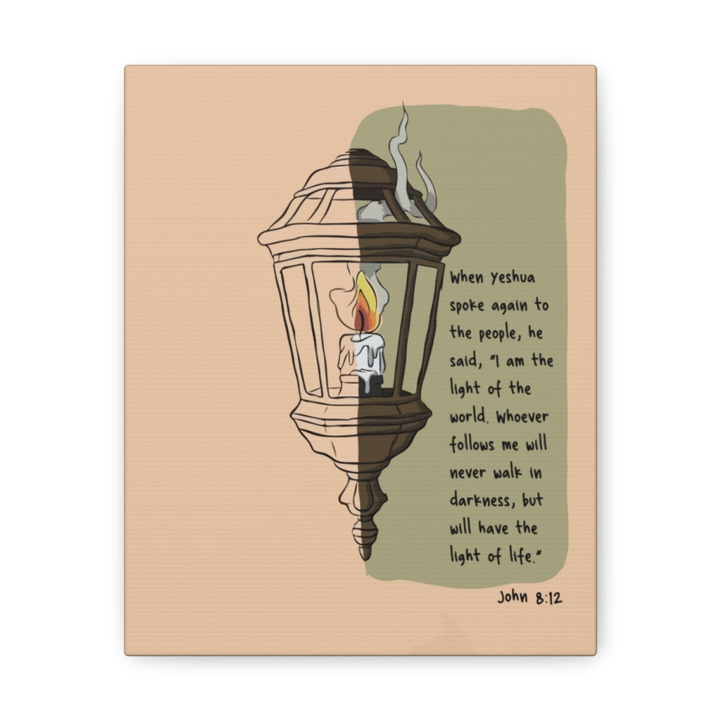 Scripture Walls I Am The Light John 8:12 Bible Verse Canvas Christian Wall Art Ready to Hang Unframed-Express Your Love Gifts