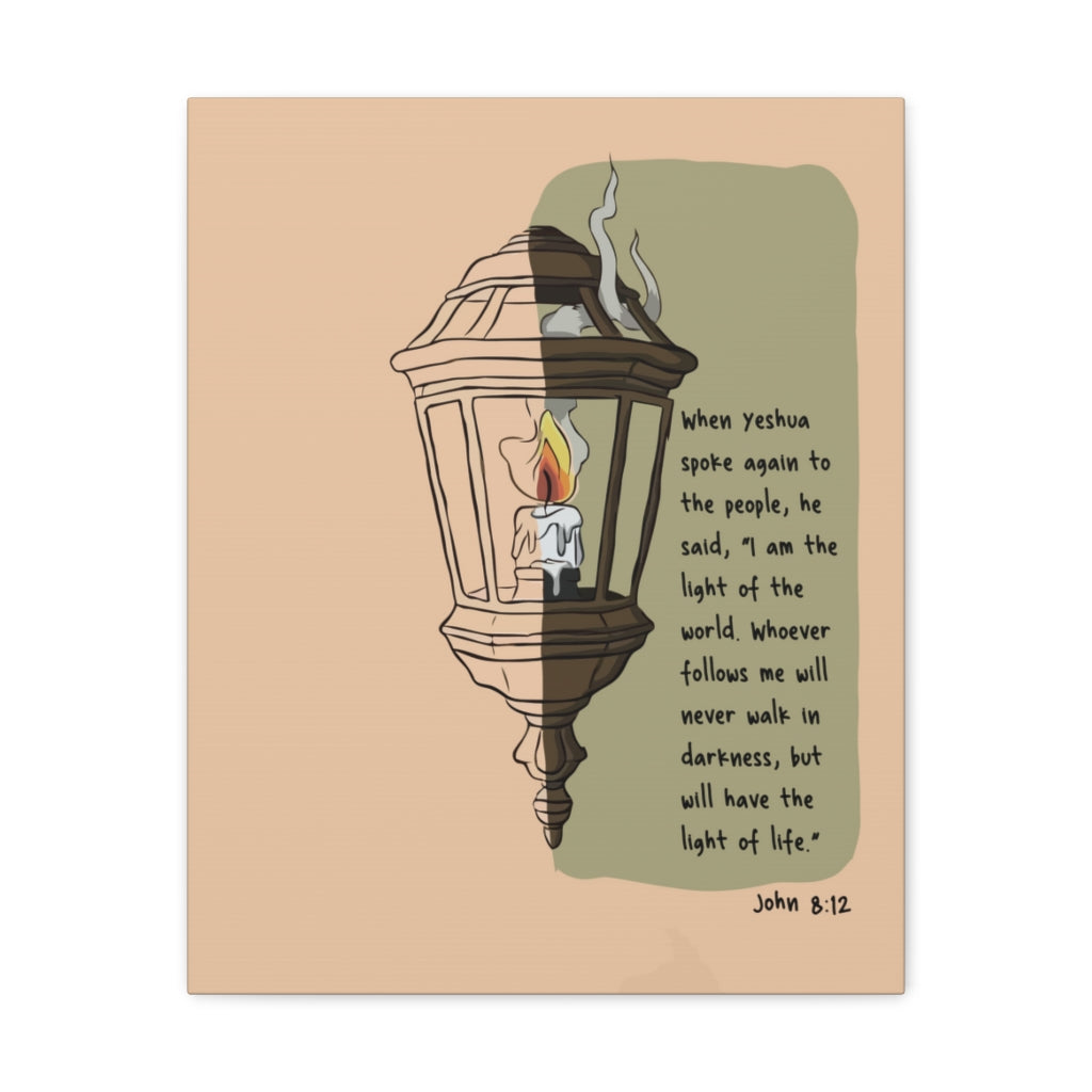 Scripture Walls I Am The Light John 8:12 Bible Verse Canvas Christian Wall Art Ready to Hang Unframed-Express Your Love Gifts