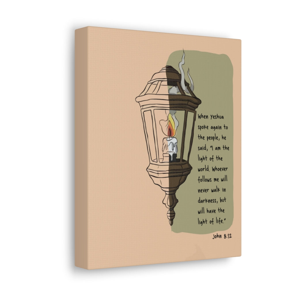 Scripture Walls I Am The Light John 8:12 Bible Verse Canvas Christian Wall Art Ready to Hang Unframed-Express Your Love Gifts