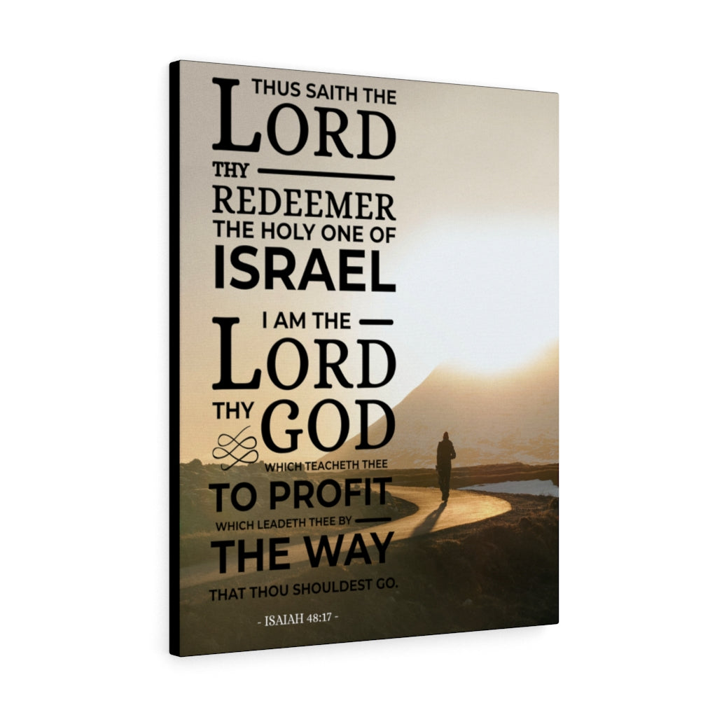 Scripture Walls I Am The Lord Thy God Isaiah 48:17 Bible Verse Canvas Christian Wall Art Ready to Hang Unframed-Express Your Love Gifts