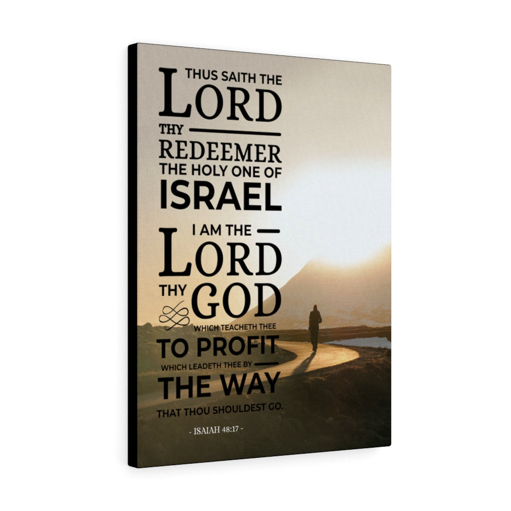 Scripture Walls I Am The Lord Thy God Isaiah 48:17 Bible Verse Canvas Christian Wall Art Ready to Hang Unframed-Express Your Love Gifts