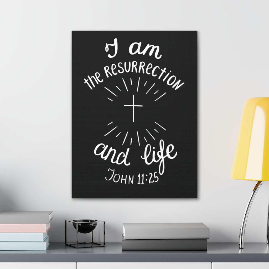 Scripture Walls I Am The Resurrection And Life John 11:25 Christian Wall Art Bible Verse Print Ready To Hang Unframed-Express Your Love Gifts