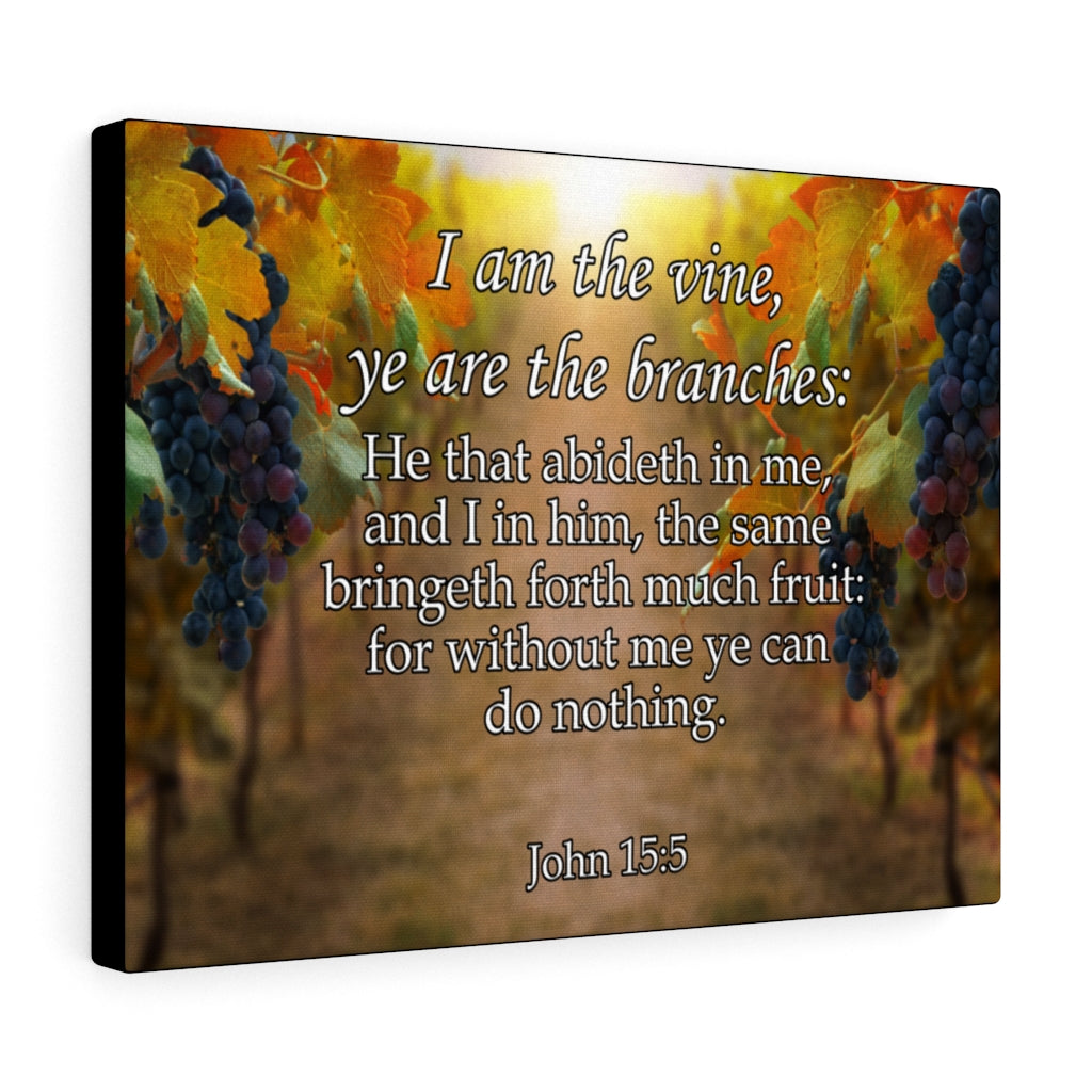 Scripture Walls I Am The Vine Grapes John 15:5 Bible Verse Canvas Christian Wall Art Ready to Hang Unframed-Express Your Love Gifts