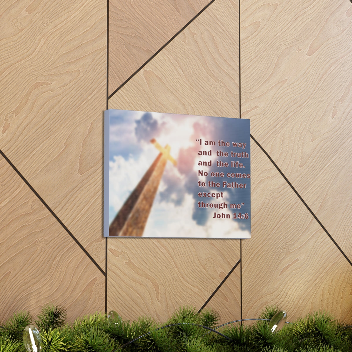 Scripture Walls I Am The Way John 14:6 Bible Verse Canvas Christian Wall Art Bible Verse Print Ready To Hang Unframed-Express Your Love Gifts