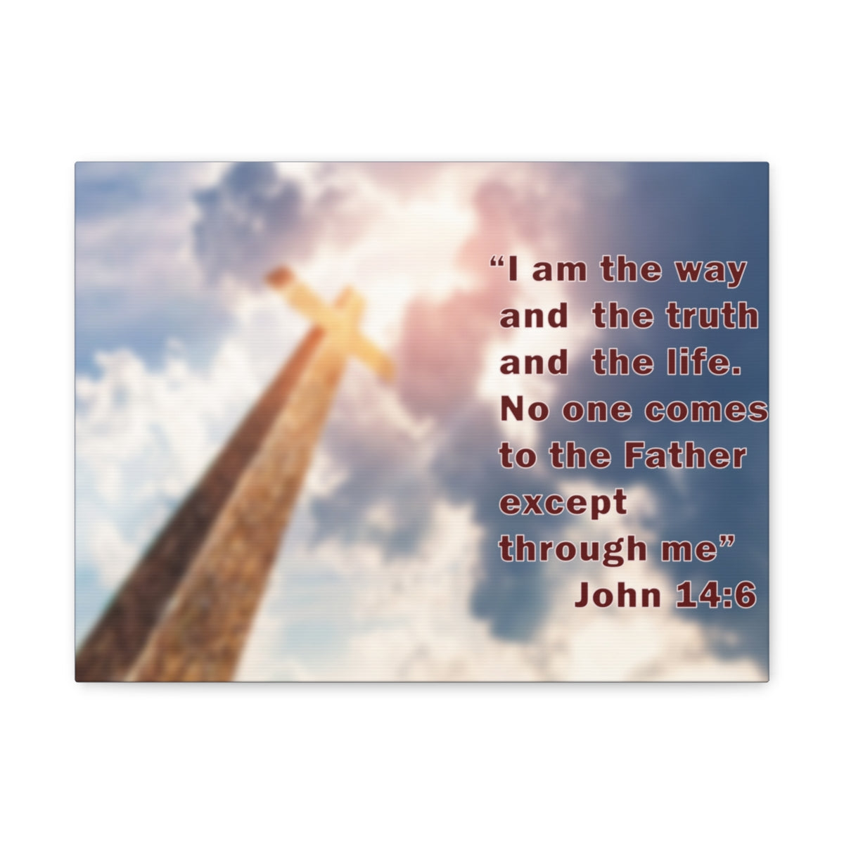 Scripture Walls I Am The Way John 14:6 Bible Verse Canvas Christian Wall Art Bible Verse Print Ready To Hang Unframed-Express Your Love Gifts