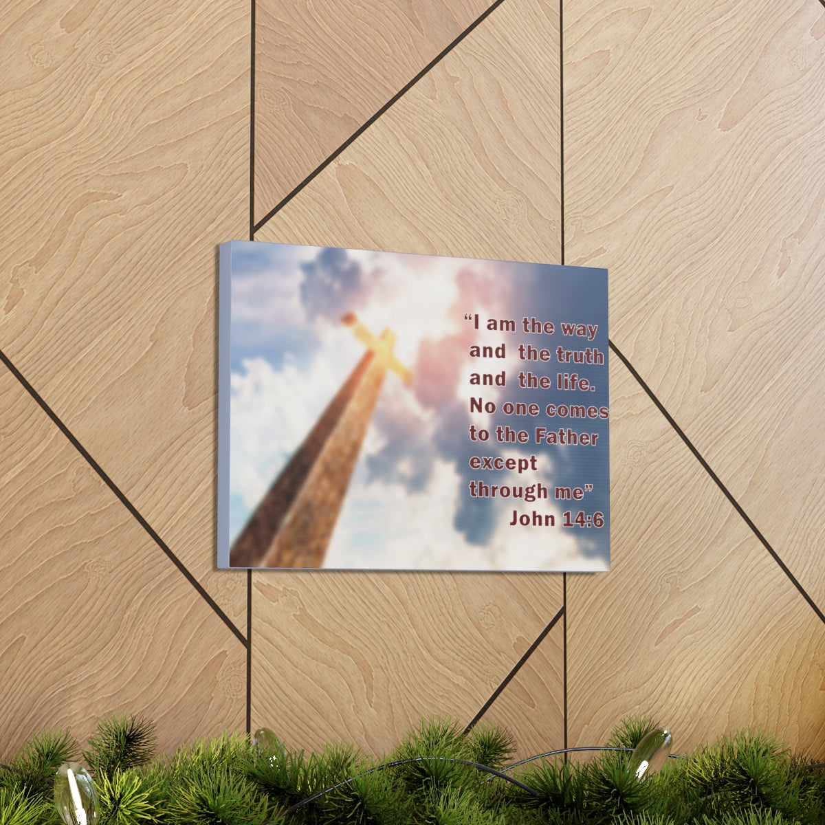 Scripture Walls I Am The Way John 14:6 Bible Verse Canvas Christian Wall Art Bible Verse Print Ready To Hang Unframed-Express Your Love Gifts