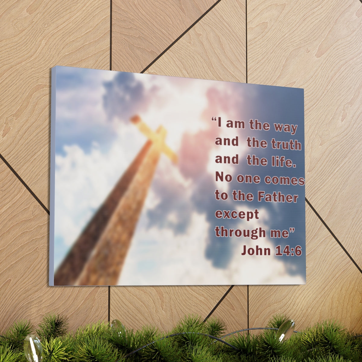 Scripture Walls I Am The Way John 14:6 Bible Verse Canvas Christian Wall Art Bible Verse Print Ready To Hang Unframed-Express Your Love Gifts