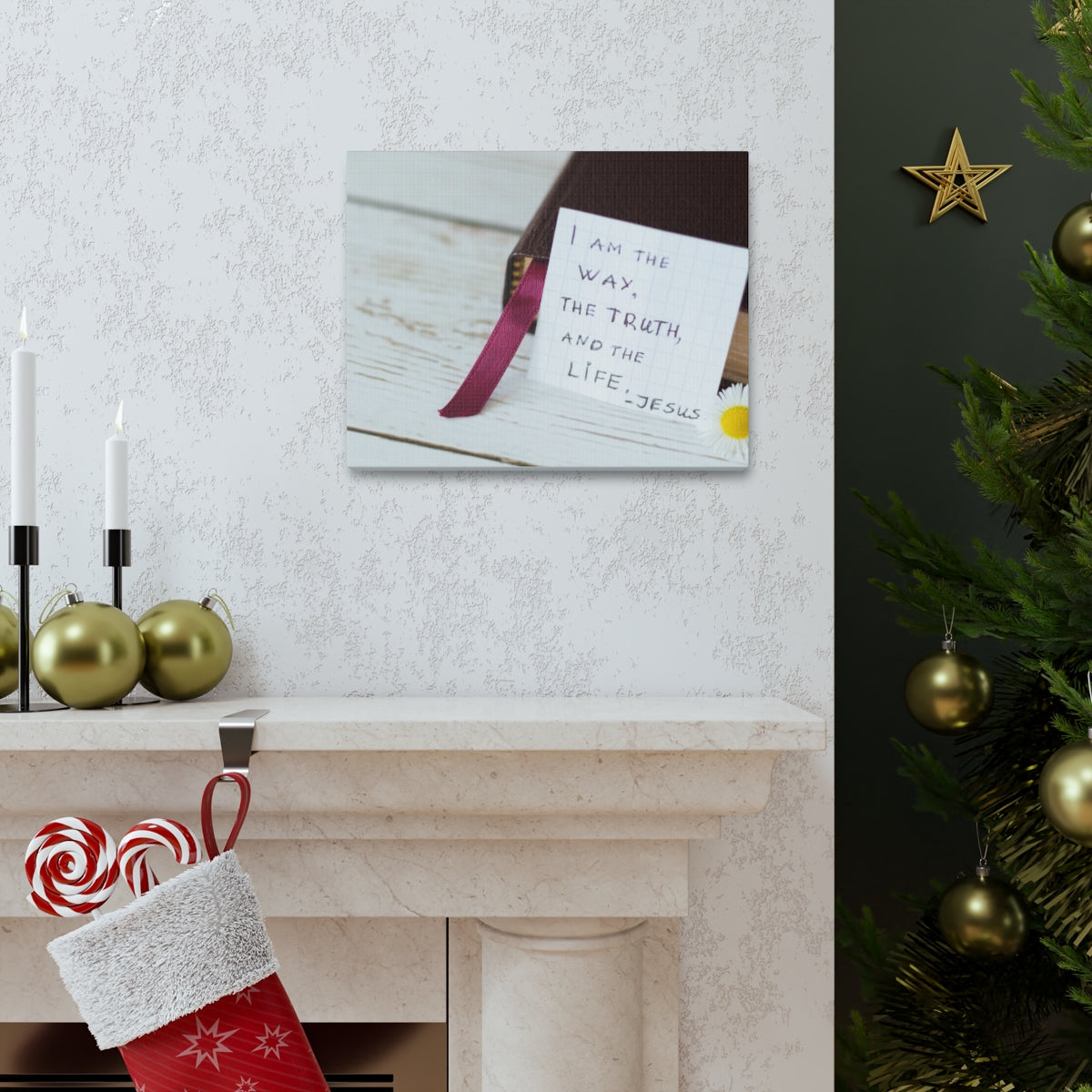 Scripture Walls I Am The Way John 14:6 Christian Wall Art Bible Verse Print Ready to Hang Unframed-Express Your Love Gifts