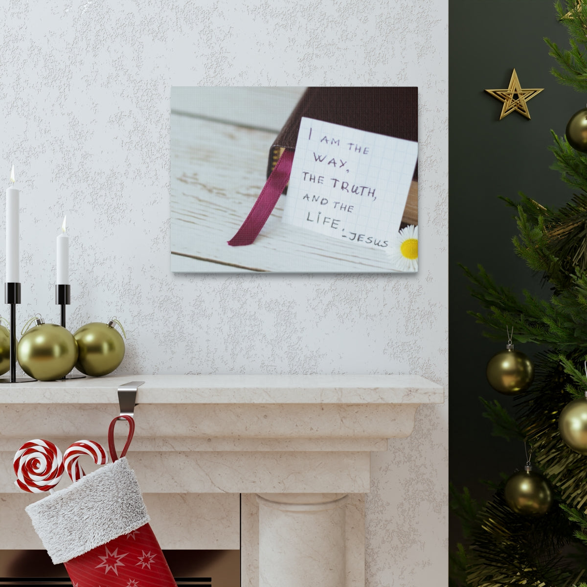 Scripture Walls I Am The Way John 14:6 Christian Wall Art Bible Verse Print Ready to Hang Unframed-Express Your Love Gifts