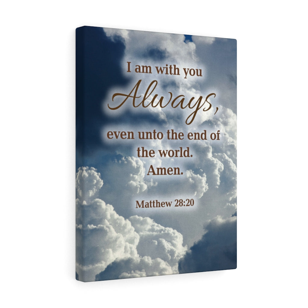 Scripture Walls I Am With You Always Matthew 28:20 Christian Home Decor Bible Art Unframed-Express Your Love Gifts