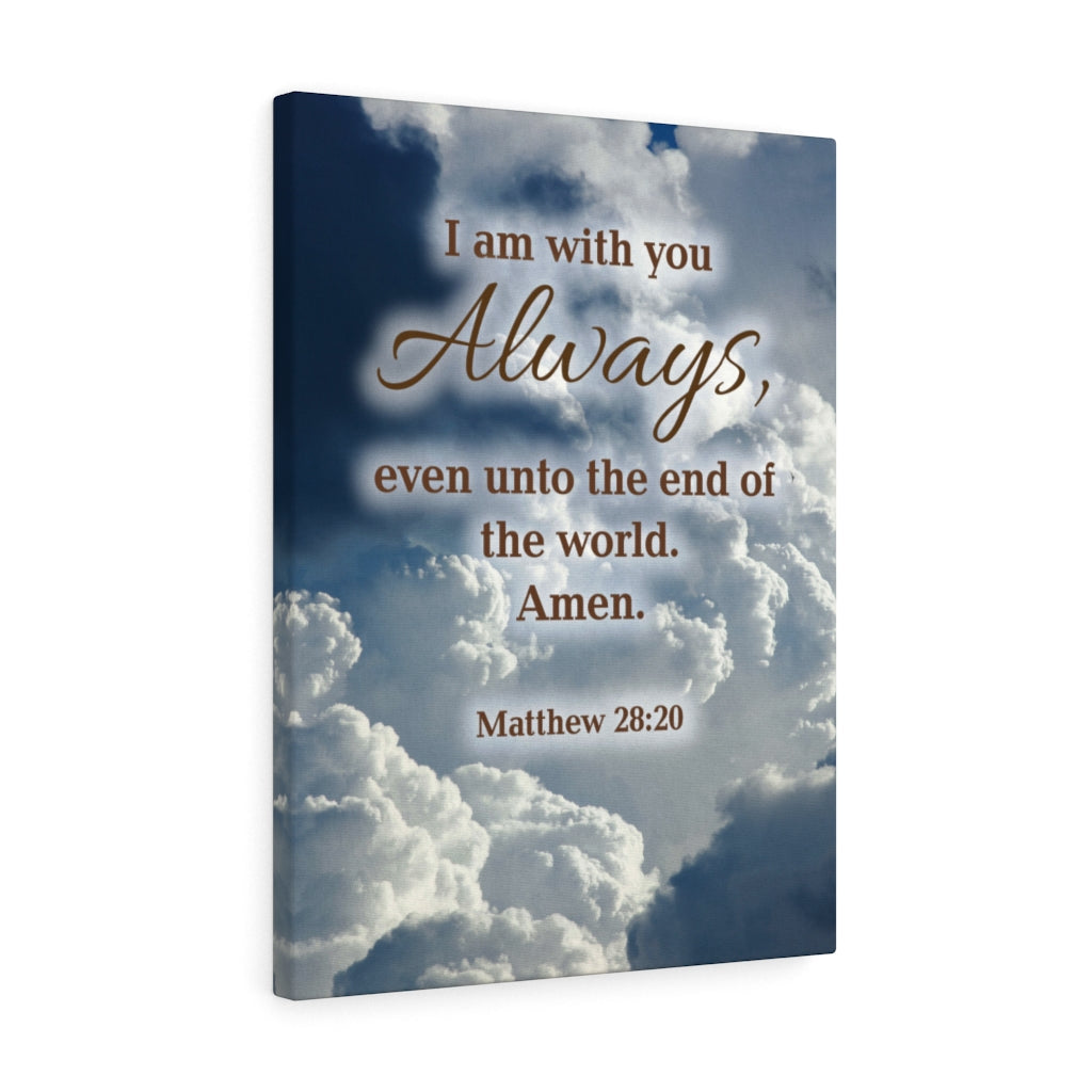 Scripture Walls I Am With You Always Matthew 28:20 Christian Home Decor Bible Art Unframed-Express Your Love Gifts