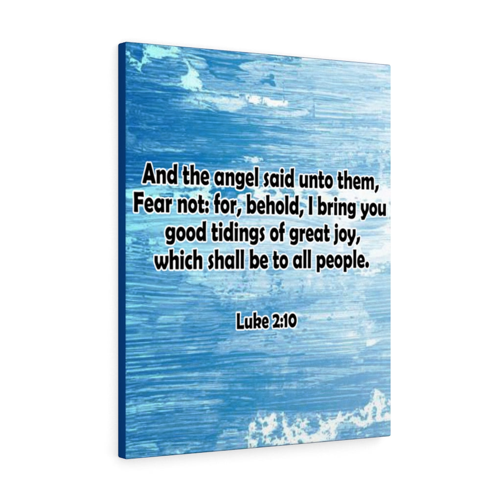 Scripture Walls I Bring Good Tidings Luke 2:10 Bible Verse Canvas Christian Wall Art Ready to Hang Unframed-Express Your Love Gifts