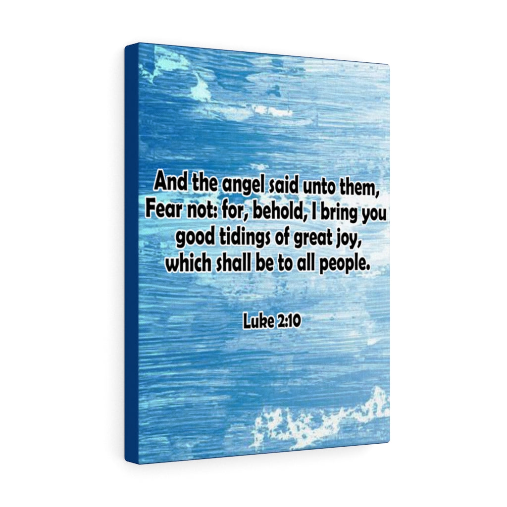 Scripture Walls I Bring Good Tidings Luke 2:10 Bible Verse Canvas Christian Wall Art Ready to Hang Unframed-Express Your Love Gifts