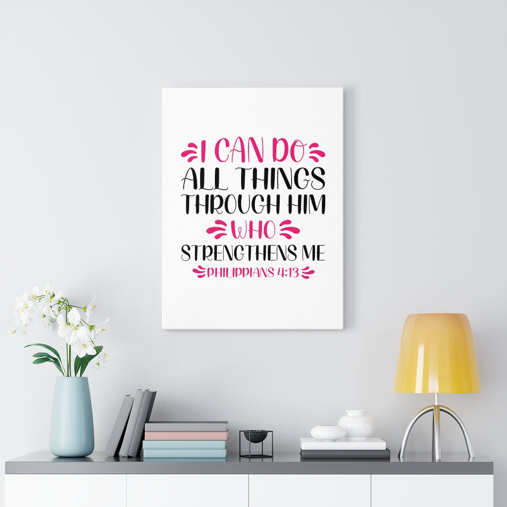 Scripture Walls I Can Do All Things Philippians 4:13 Bible Verse Canvas Christian Wall Art Ready to Hang Unframed-Express Your Love Gifts