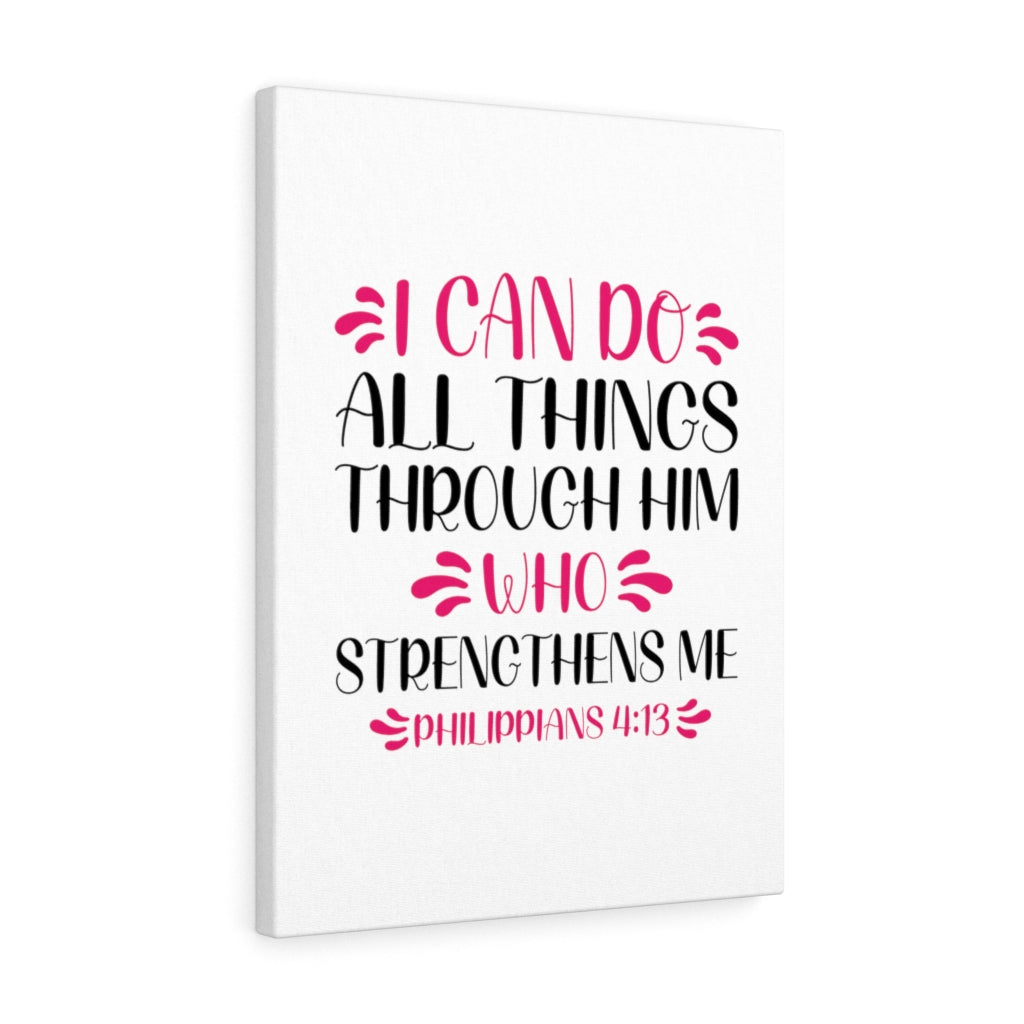 Scripture Walls I Can Do All Things Philippians 4:13 Bible Verse Canvas Christian Wall Art Ready to Hang Unframed-Express Your Love Gifts