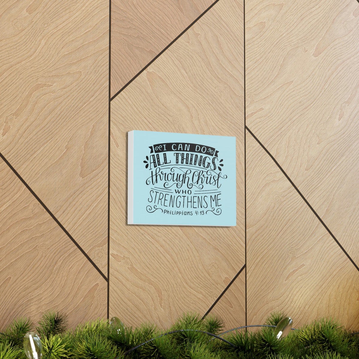 Scripture Walls I Can Do All Things Philippians 4:13 Sky Blue Christian Wall Art Bible Verse Print Ready To Hang Unframed-Express Your Love Gifts